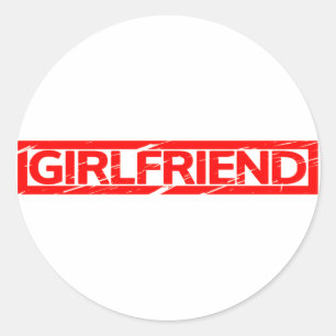Girlfriend Stamp Classic Round Sticker