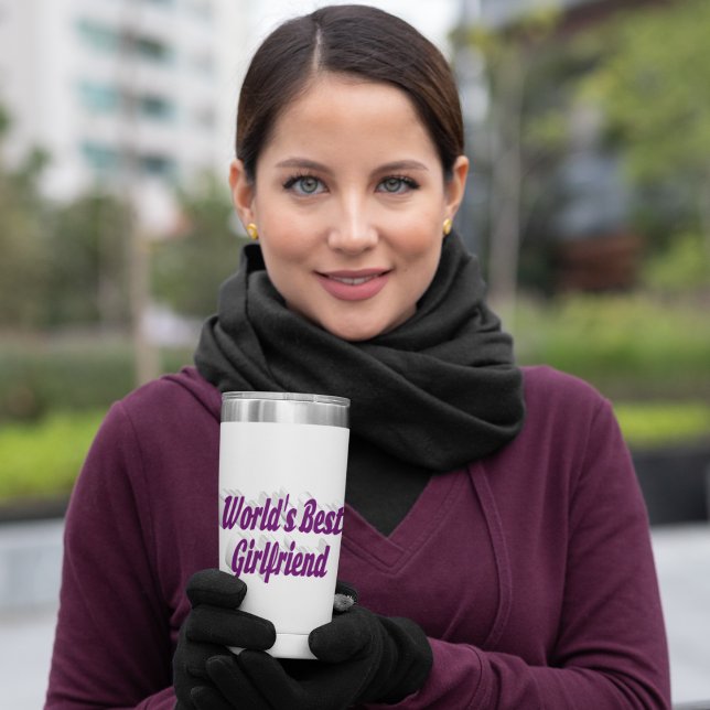Girlfriend with purple half typography insulated tumbler (Creator Uploaded)