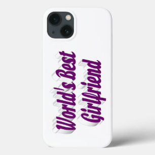 Girlfriend with purple typography iPhone 13 case