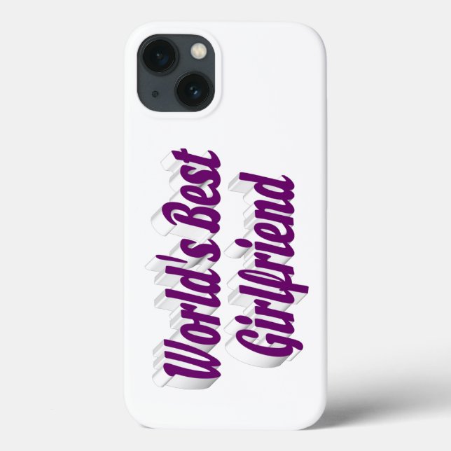 Girlfriend with purple typography Case-Mate iPhone case (Back)