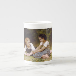 Girlfriends Collect Nuts, Les Noisettes Bouguereau Bone China Mug