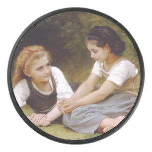 Girlfriends Collect Nuts, Les Noisettes Bouguereau Hockey Puck