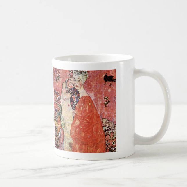 "Girlfriends or Two Women Friend" , Gustav Klimt Coffee Mug (Right)