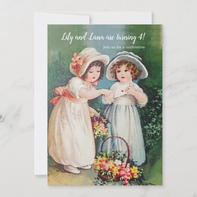 Girlfriends Vintage Invitation (Front)