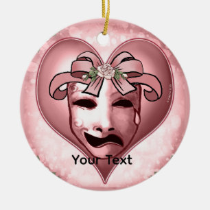 Girlie Actor Mask  Ceramic Ornament