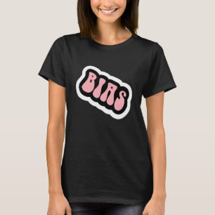 Girlie Cute Sticker Style Bias T-Shirt