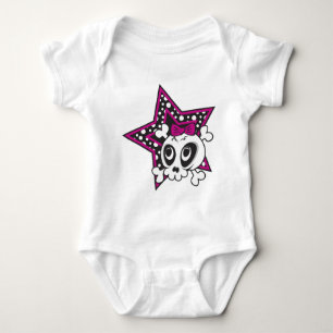 Girlie Emo Skull Baby Bodysuit