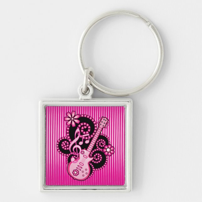 Girlie Guitar Key Ring (Front)