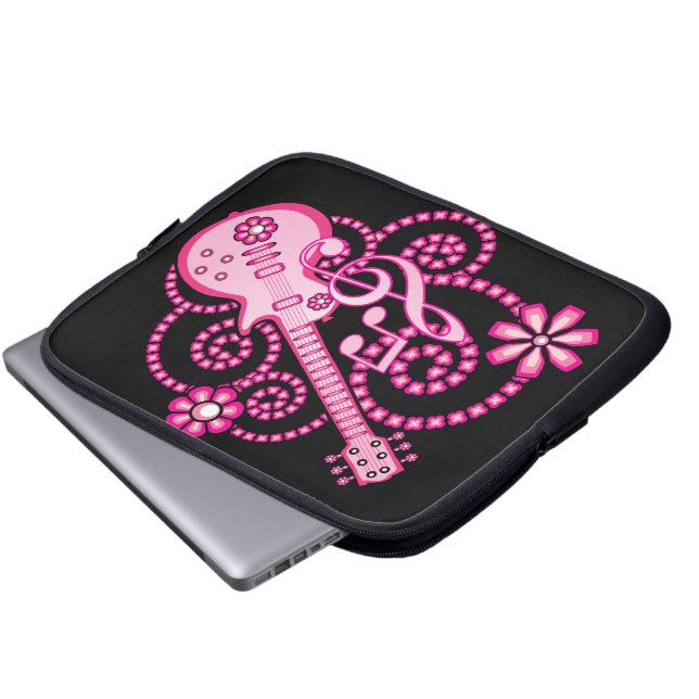 Girlie Guitar Laptop Sleeve (Front Bottom)