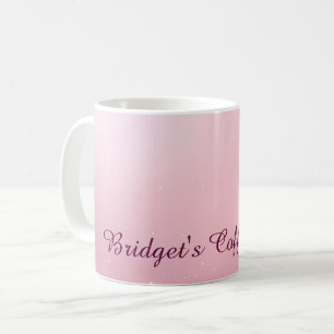 Girlie Pink Feminine Soft Sparkle Ombre Coffee Mug