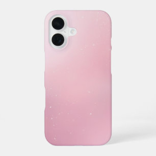 Girlie Pink Feminine Soft Sparkle Ombre iPhone 16 Case