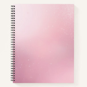 Girlie Pink Feminine Soft Sparkle Ombre Notebook