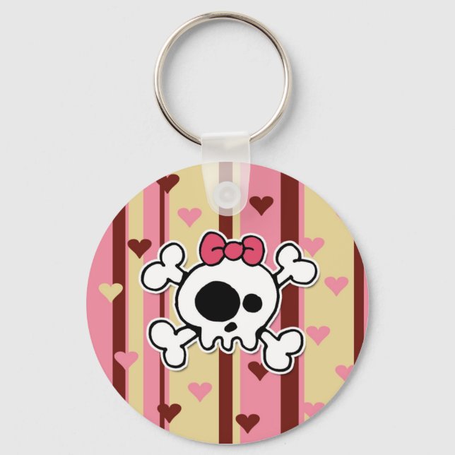 girlie skull key ring (Front)