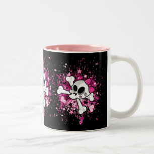 Girlie Skull Two-Tone Coffee Mug