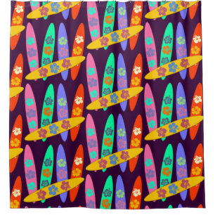 Girlie Surfboards Shower Curtain