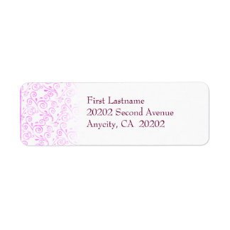 Girlie Swirlie Return Address Label