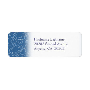 Girlie Swirlie Return Address Label
