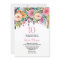 Girls 10th Birthday Party Invite Pink Flowers