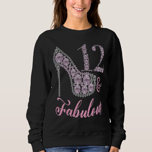 Girls 12 Year & Fabulously Sparkly Pumps Shoes 12t Sweatshirt (Front)