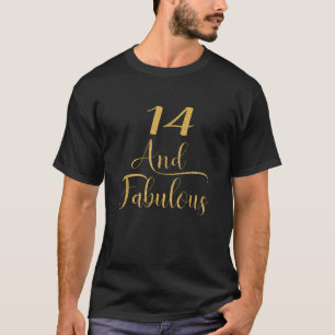 Girls 14 Years Old And Fabulous Girl 14th Birthday T-Shirt