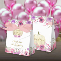 Girls 1st Birthday Little Pumpkin Pink Floral