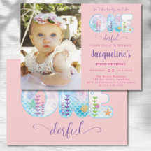 Girls 1st Birthday ONEderful Pretty Pink
