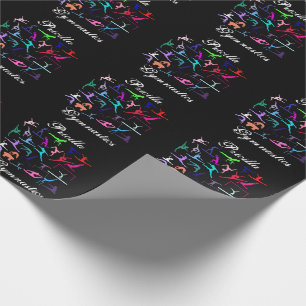 Girls 25 Gymnastics Poses Personalised   Wrapping Paper