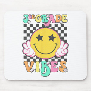 Girls 3rd Grade Vibes Smile Face Byck To School Th Mouse Pad