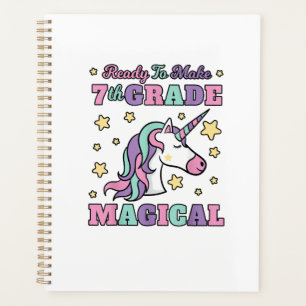 Girls 7th Grade Back To School Magical Unicorn Gif Planner