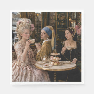 Girls Afternoon Tea in Paris Napkin