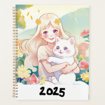Girl's Agenda Holding a Cat