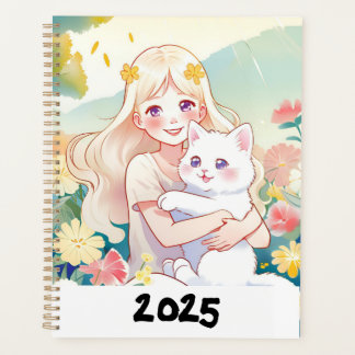 Girl's Agenda Holding a Cat