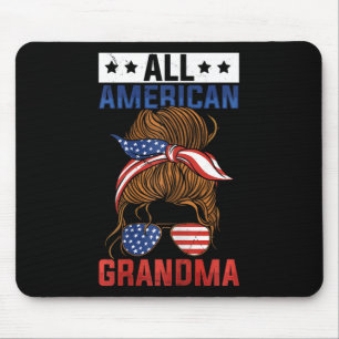 Girls All American Grandma 4th Of July  Mouse Pad
