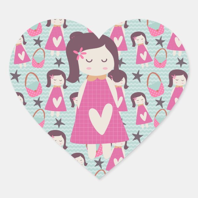 Girls and Handbags Heart Sticker (Front)