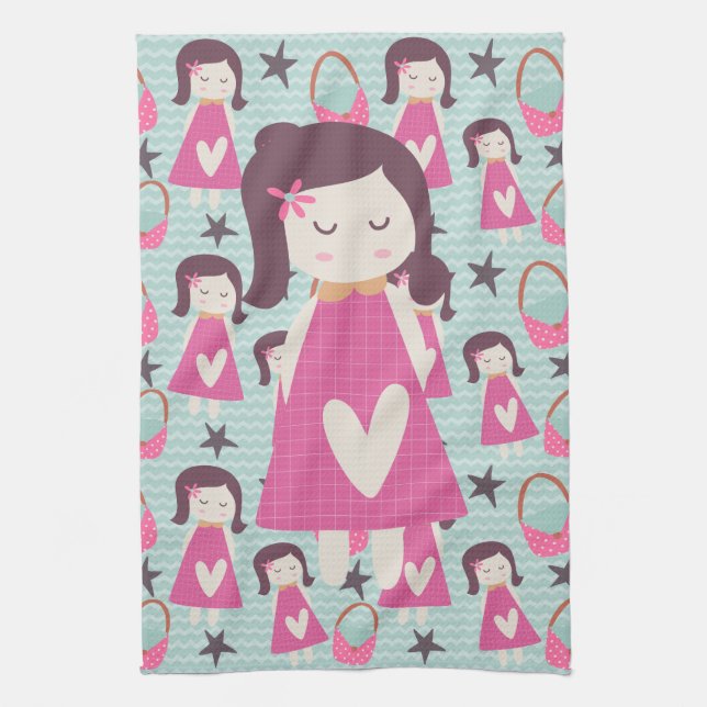 Girls and Handbags Tea Towel (Vertical)