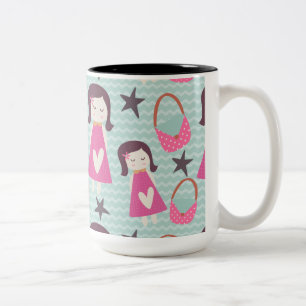 Girls and Handbags Two-Tone Coffee Mug