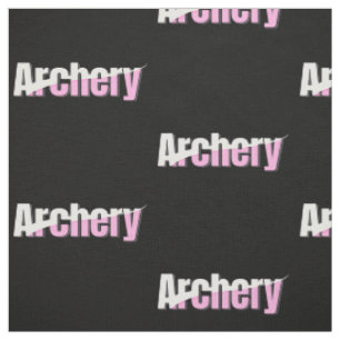 Girls Archery Abstract Typography Fabric