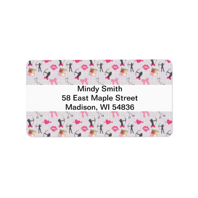 Girls Archery - Girly Hearts and Makeup Label (Front)