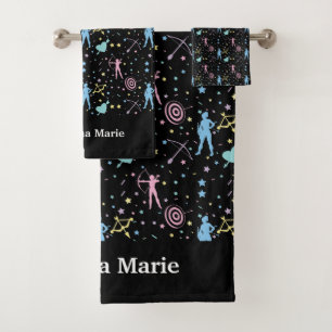 Girls Archery - Girly Hearts Stars Archer Bath Towel Set