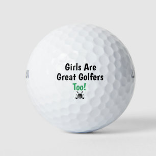 Girls are great golfers too!funny quote golfers golf balls