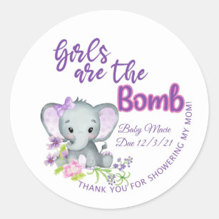 Girls are the BOMB, bath bomb or cocoa bomb labels