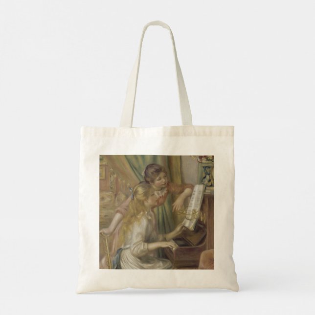 Girls at the Piano by Renoir Tote Bag (Back)