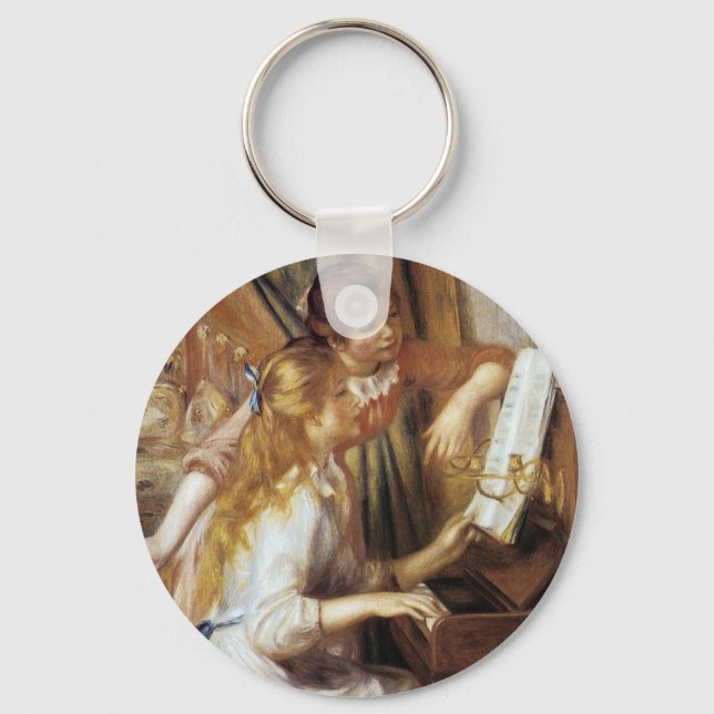 Girls at the Piano Key Ring (Front)