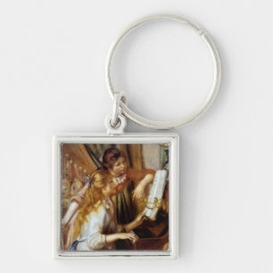 Girls at the Piano Key Ring