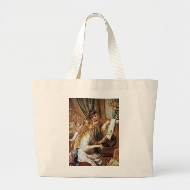 Girls at the Piano Large Tote Bag (Front)