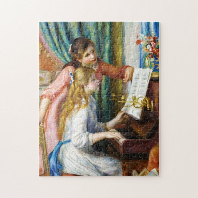 Girls at the Piano Pierre Auguste Renoir painting Jigsaw Puzzle (Vertical)
