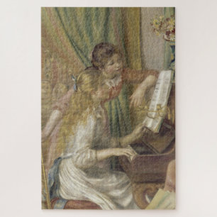 Girls at the Piano Renoir Impressionist Painting Jigsaw Puzzle
