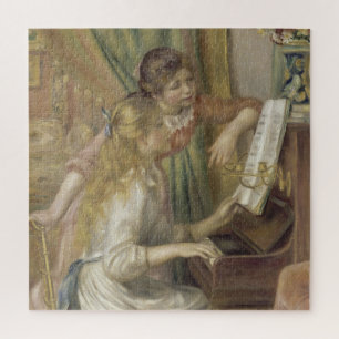 Girls at the Piano Renoir Impressionist Painting Jigsaw Puzzle