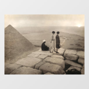 Girls Atop Khufu Pyramid in Egypt Sunrise 1920