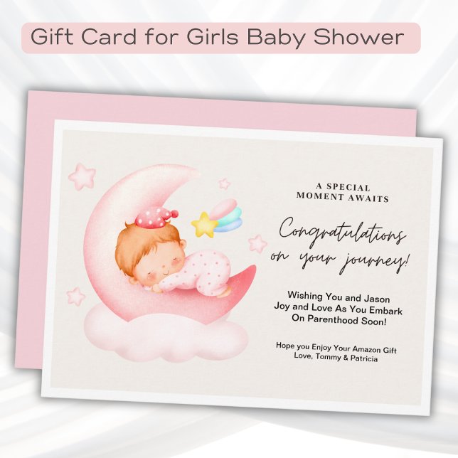 Girls Baby Shower Congratulations Gift Card (Creator Uploaded)